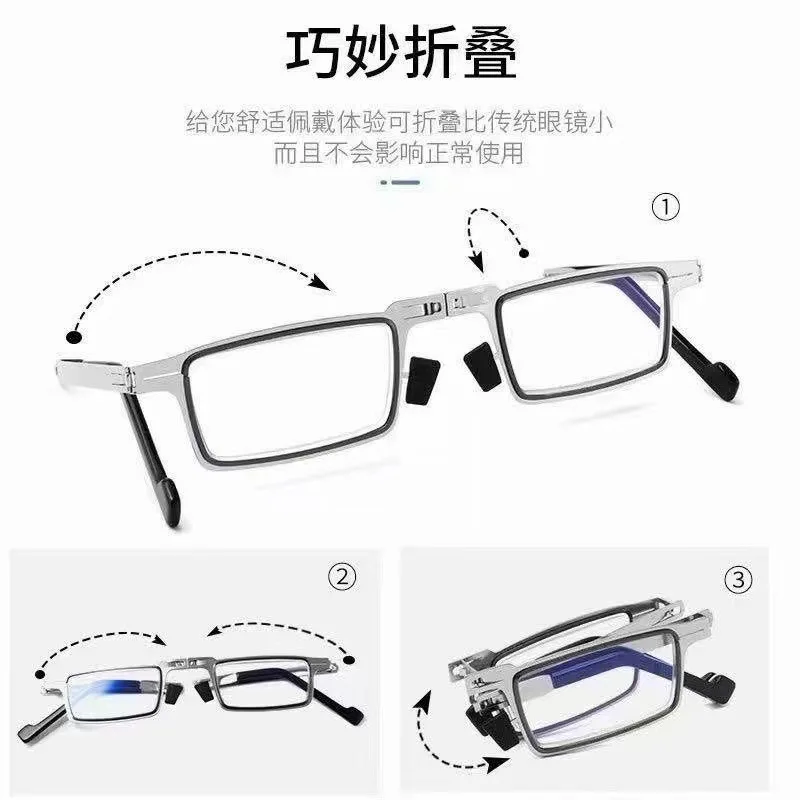 Folding Reading Glasses Men Women Anti Blue Light Presbyopia Eyeglasses Antifatigue Computer Eyewear +1.5 +2.0 +2.5 +3.0 +3.5