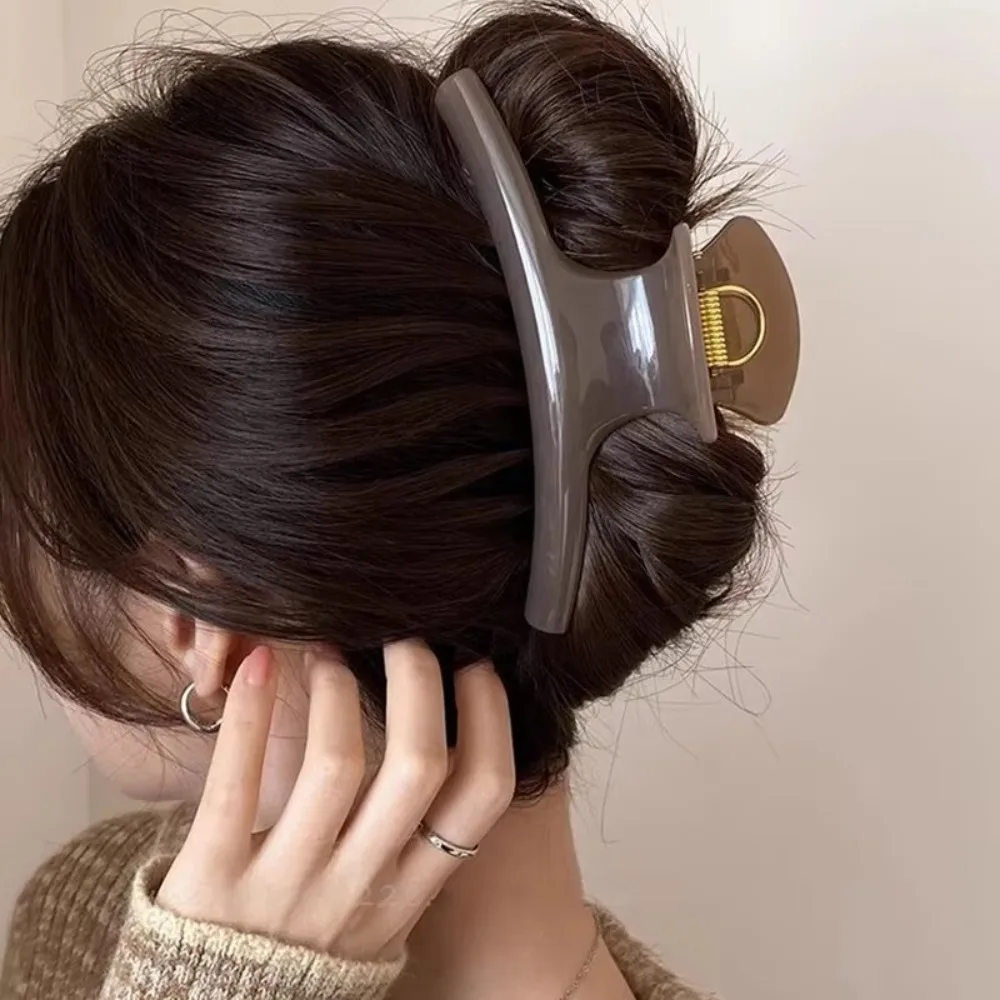 Elegant Solid 5.91in Large Hair Claw For Women Hair Ornament Long Thick Hair Hold Headband Claw Clip HairClip HairAccessories