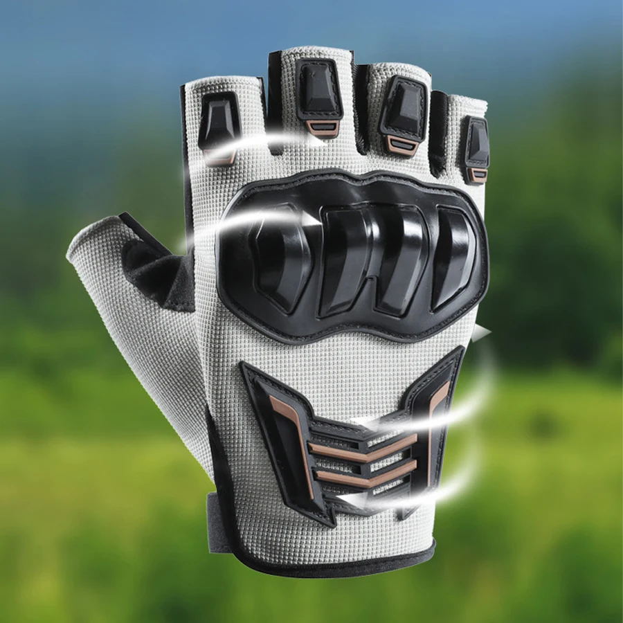 Half Finger Men's Gloves Outdoor F Protective Gloves Sports Wear Resistant Motorcycle Bicycle Gloves