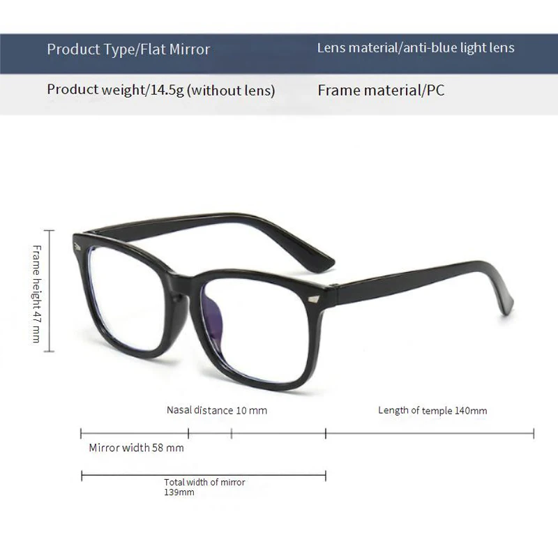 1/3PCS Minimalist Square Transparent Lens Glasses - Blue Light Barrier Suitable For Daily And Casual Wear 15969