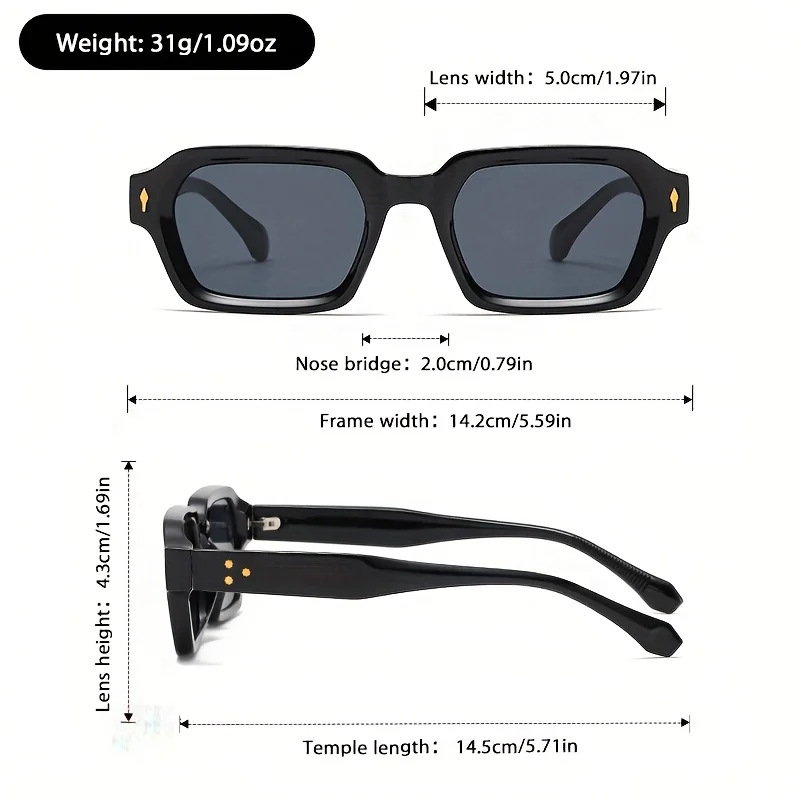 High-end retro square full-frame decorative lenses, classic, durable and versatile for both men and women