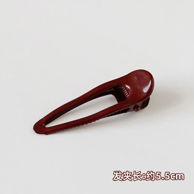 2Pcs Burgundy Hair Clips BB Clip Non-Slip Durable Rectangular Hair Claw Clips Elegant & Minimalist Hair Accessories for Braids