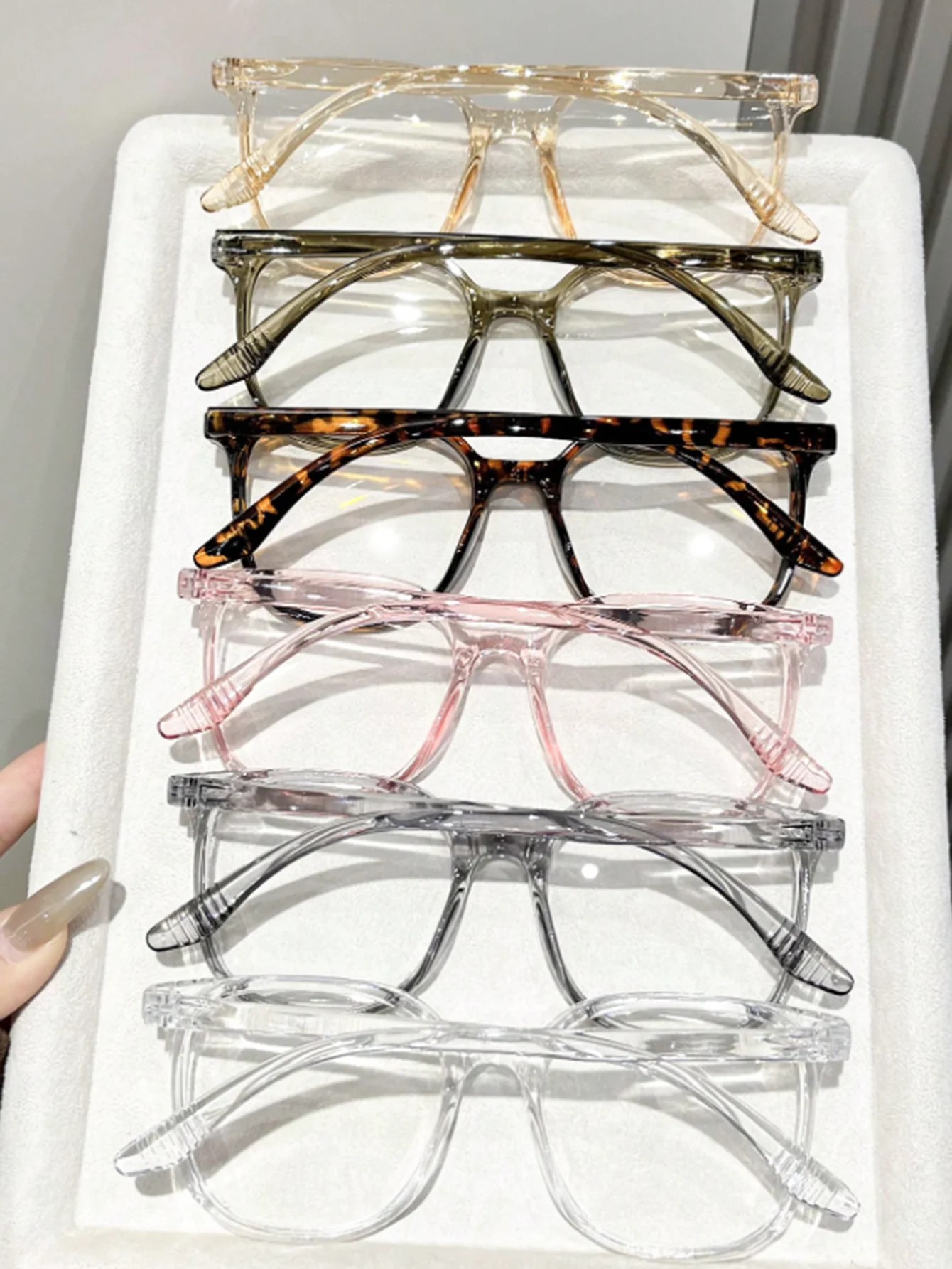 1Pc/3Pcs/4Pcs Unisex Square Frame Blue Light Blocking Glasses - Stylish Campus Look, Face-Flattering Optical Eyewea
