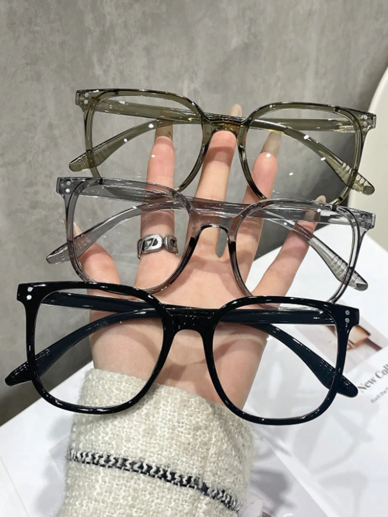 1Pc/3Pcs/4Pcs Unisex Square Frame Blue Light Blocking Glasses - Stylish Campus Look, Face-Flattering Optical Eyewea