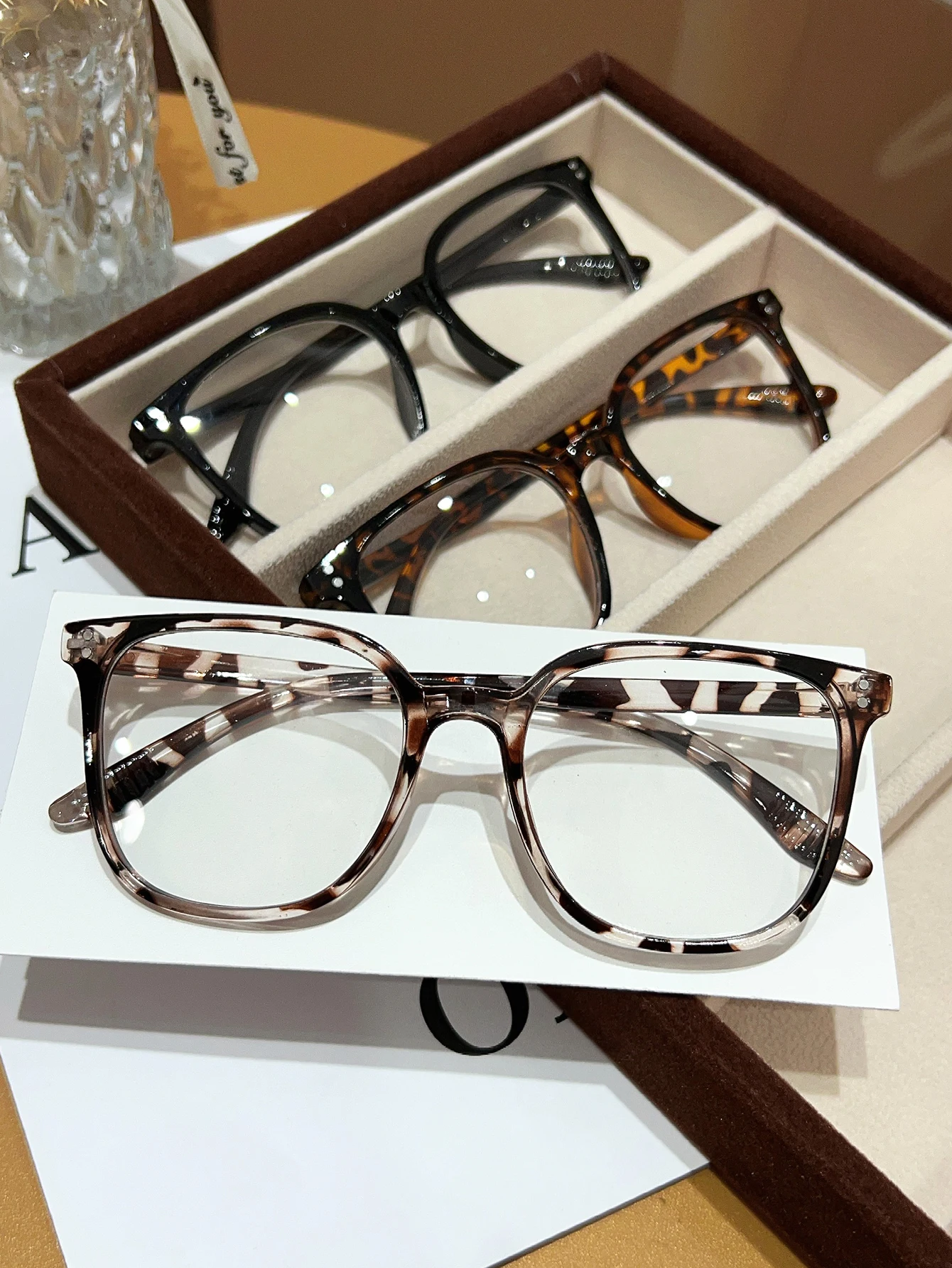1Pc/3Pcs/4Pcs Unisex Square Frame Blue Light Blocking Glasses - Stylish Campus Look, Face-Flattering Optical Eyewea