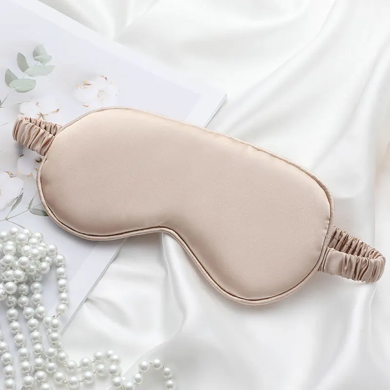 Double-Sided Silk Sleeping Eyeshade Light Blocking Breathable Travel Sleep Eye Mask Shields Protective Safety Goggle Eye Wear