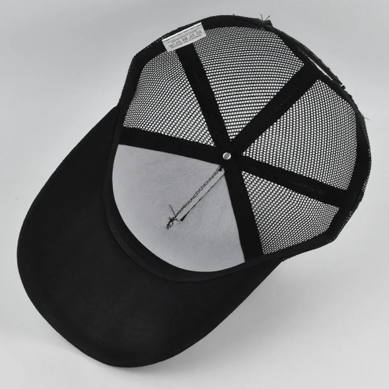 Man hat High Quality Fishing Cartoon Snapback Baseball Cap Hip Hop Dad Mesh Hat Trucker Hat Outdoor Sports Cycling Travel SunHat