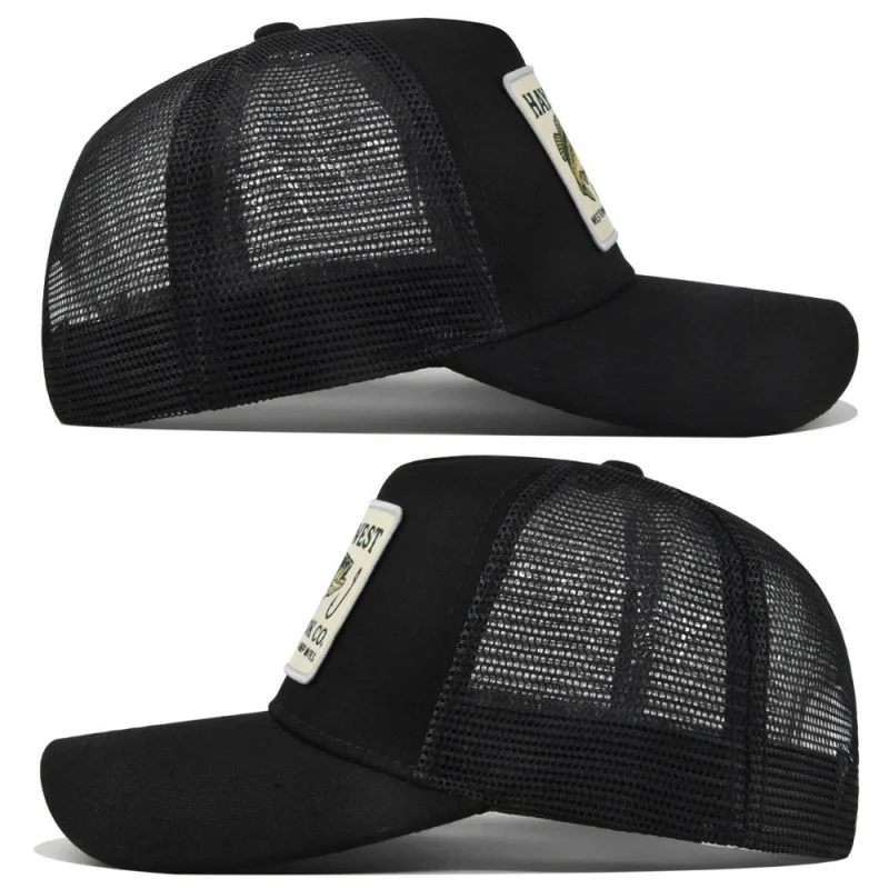 Man hat High Quality Fishing Cartoon Snapback Baseball Cap Hip Hop Dad Mesh Hat Trucker Hat Outdoor Sports Cycling Travel SunHat