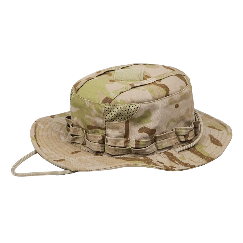 2026 New Camo Tactical Enthusiasts Square Pocket Bonnie Cap Outdoor Bucket Benny Hats Multicam Fishing Hiking Outdoor Sun Caps