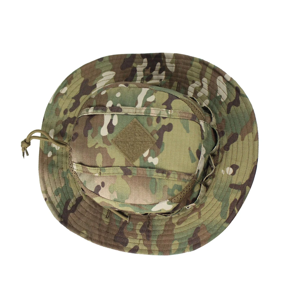 2026 New Camo Tactical Enthusiasts Square Pocket Bonnie Cap Outdoor Bucket Benny Hats Multicam Fishing Hiking Outdoor Sun Caps