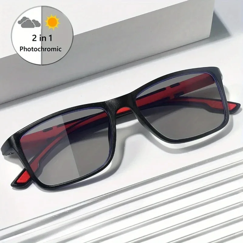 +0.5 +0.75 Photochromic Ultra Light Anti Blue Light Reading Glasses Intensity Suitable for Sports and Outdoor Activities