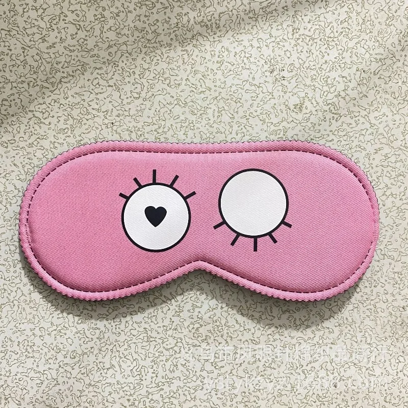 Sleeping Cute Mask Cartoon Pattern Cover Slaapmasker Blockout Eye Comfort Blindfold Concave Light with Women Men Aid Eye Travel