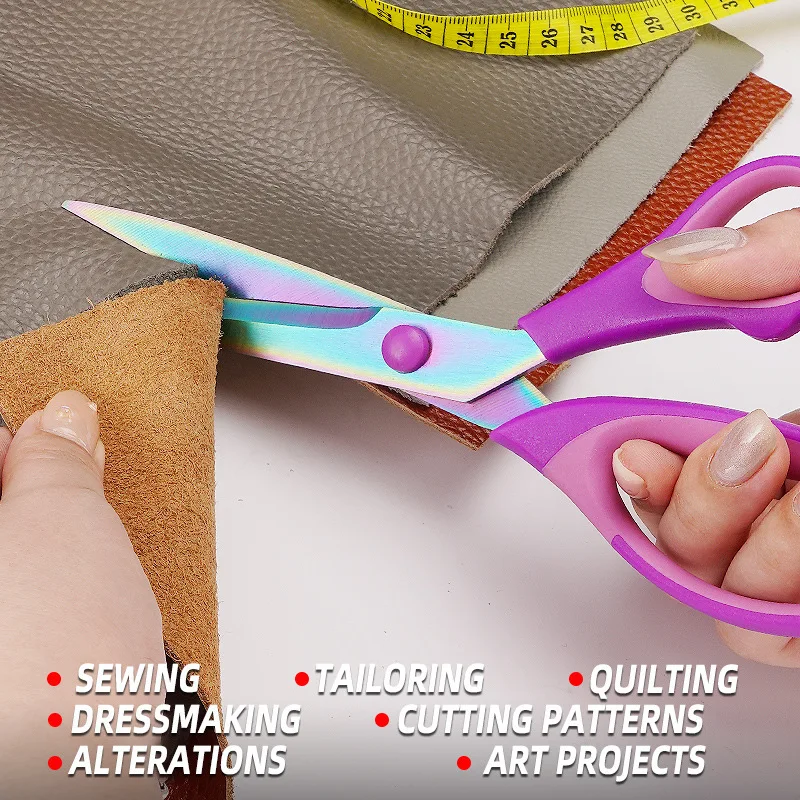 Titanium Craft Scissors Office Tailor Scissors Color Titanium Plated Handmade Scissors Household Sewing Scissors 8/7/5 Inches