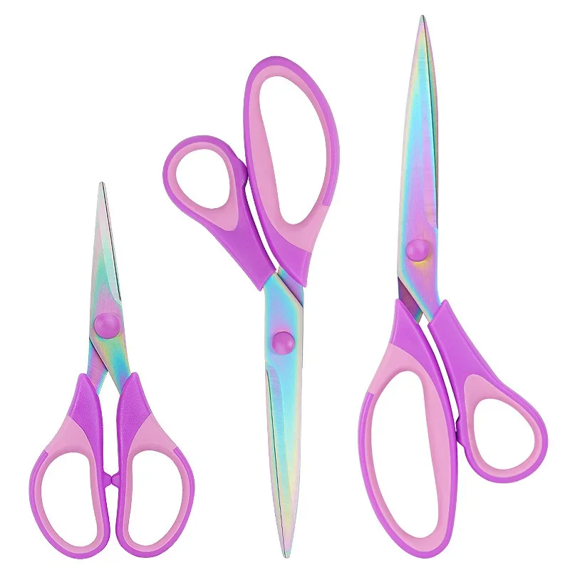 Titanium Craft Scissors Office Tailor Scissors Color Titanium Plated Handmade Scissors Household Sewing Scissors 8/7/5 Inches