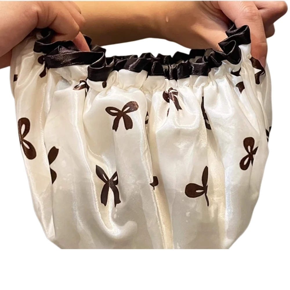 1pc Double Layer Shower Caps, Printed Bonnet, Waterproof Bath Caps Reusable Shower Caps Hair Hat For Women Ladies Spa Salon