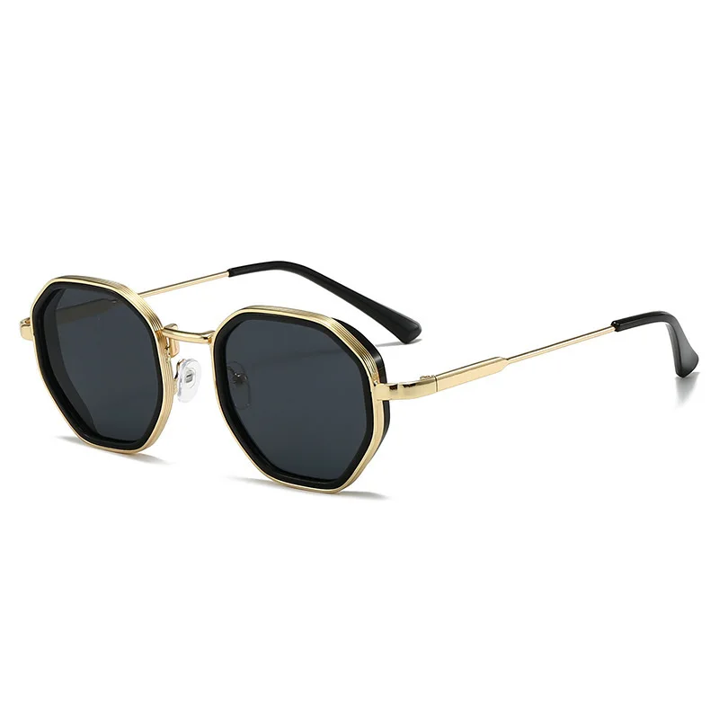 1 Pair Unisex Round Metal Fashionable Sunglasses Vintage Irregular punk Man Sun Glasses Classic UV400 Male Female Eyeglasses