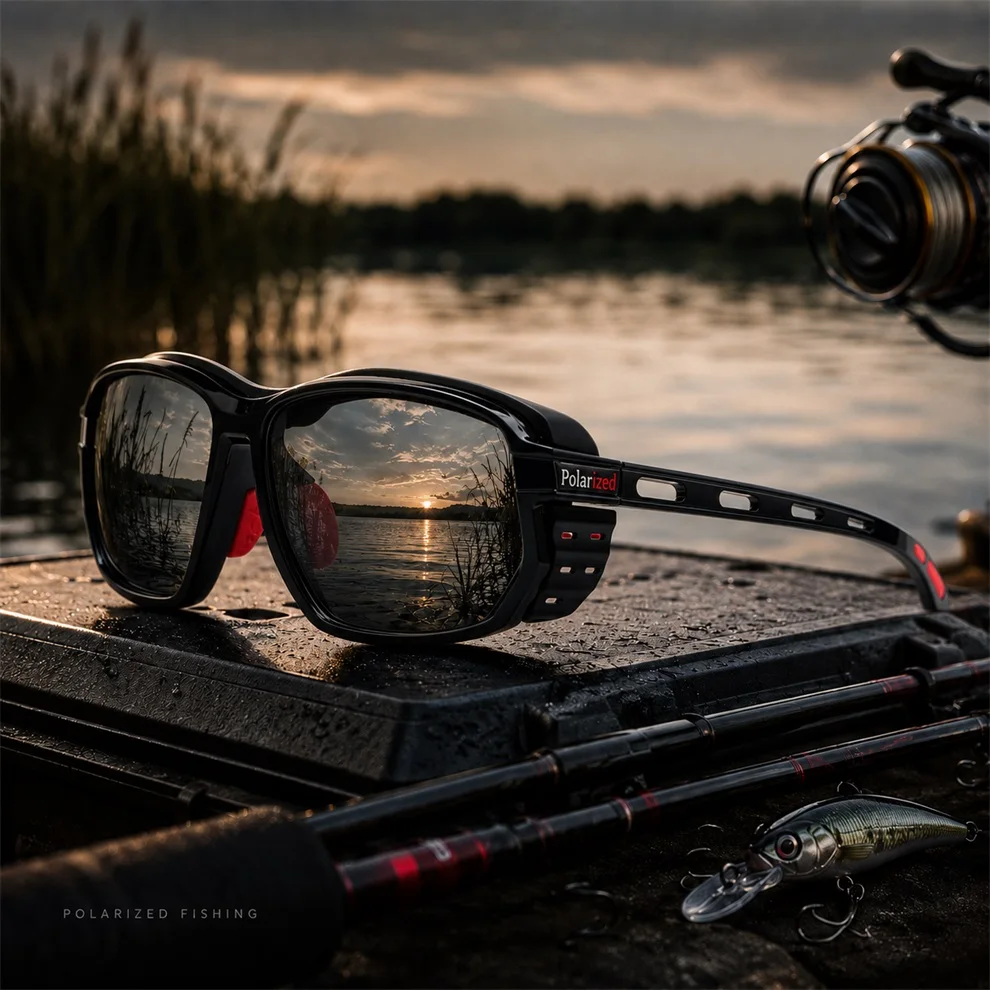 Fishing Polarized Sunglasses Men Women Anti Impact Safety Glasses Foam Pad Hook Protection UV400 Sports Driving Fishing Eyewear