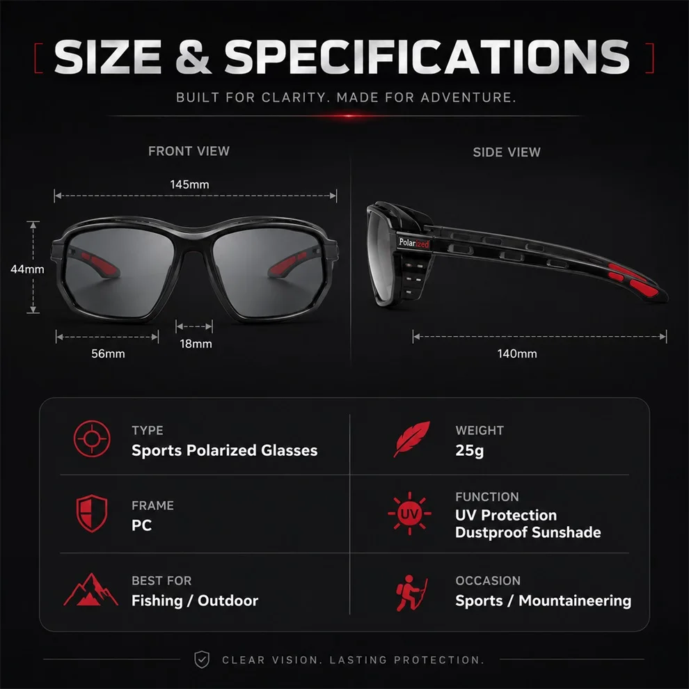 Fishing Polarized Sunglasses Men Women Anti Impact Safety Glasses Foam Pad Hook Protection UV400 Sports Driving Fishing Eyewear
