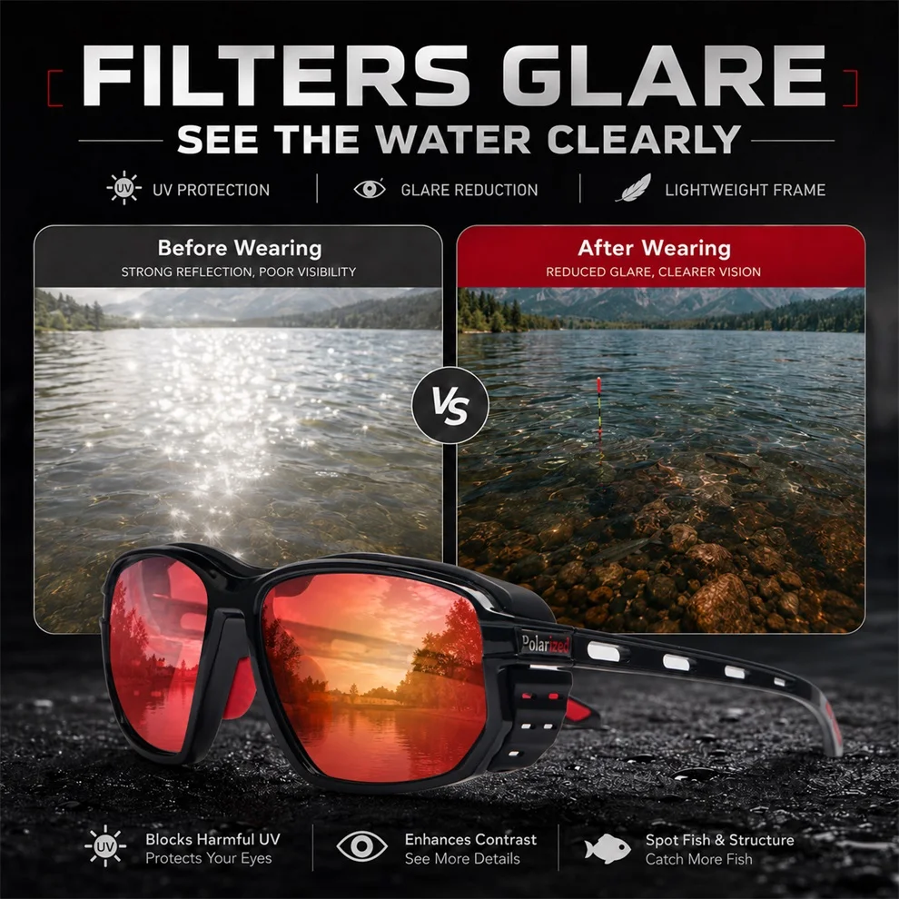 Fishing Polarized Sunglasses Men Women Anti Impact Safety Glasses Foam Pad Hook Protection UV400 Sports Driving Fishing Eyewear