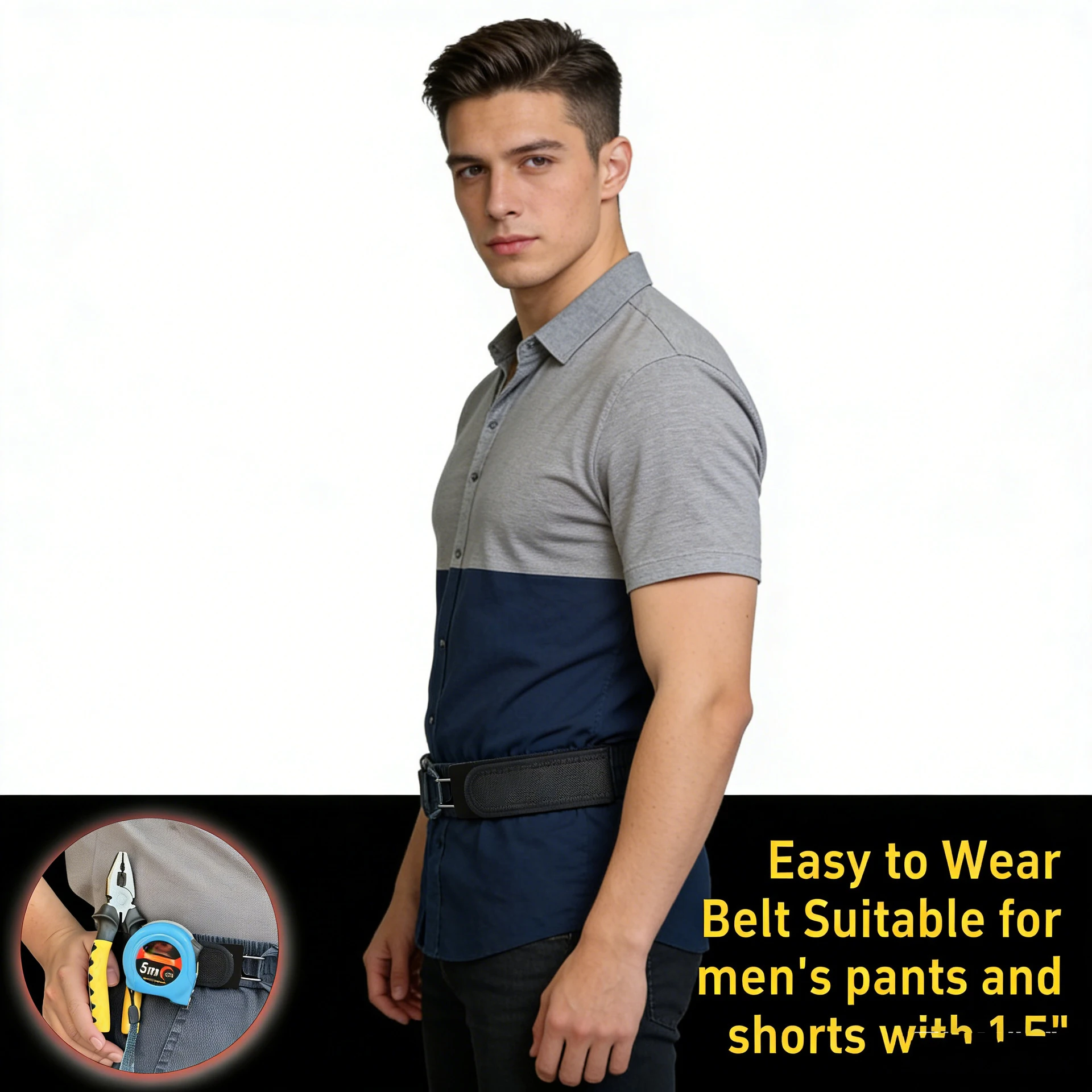 Adjustable Buckleless Belt for Men Hook Elastic Waist Buckle Free Waist Belt Tactical Casual No Buckle Invisible Belts Men Gift