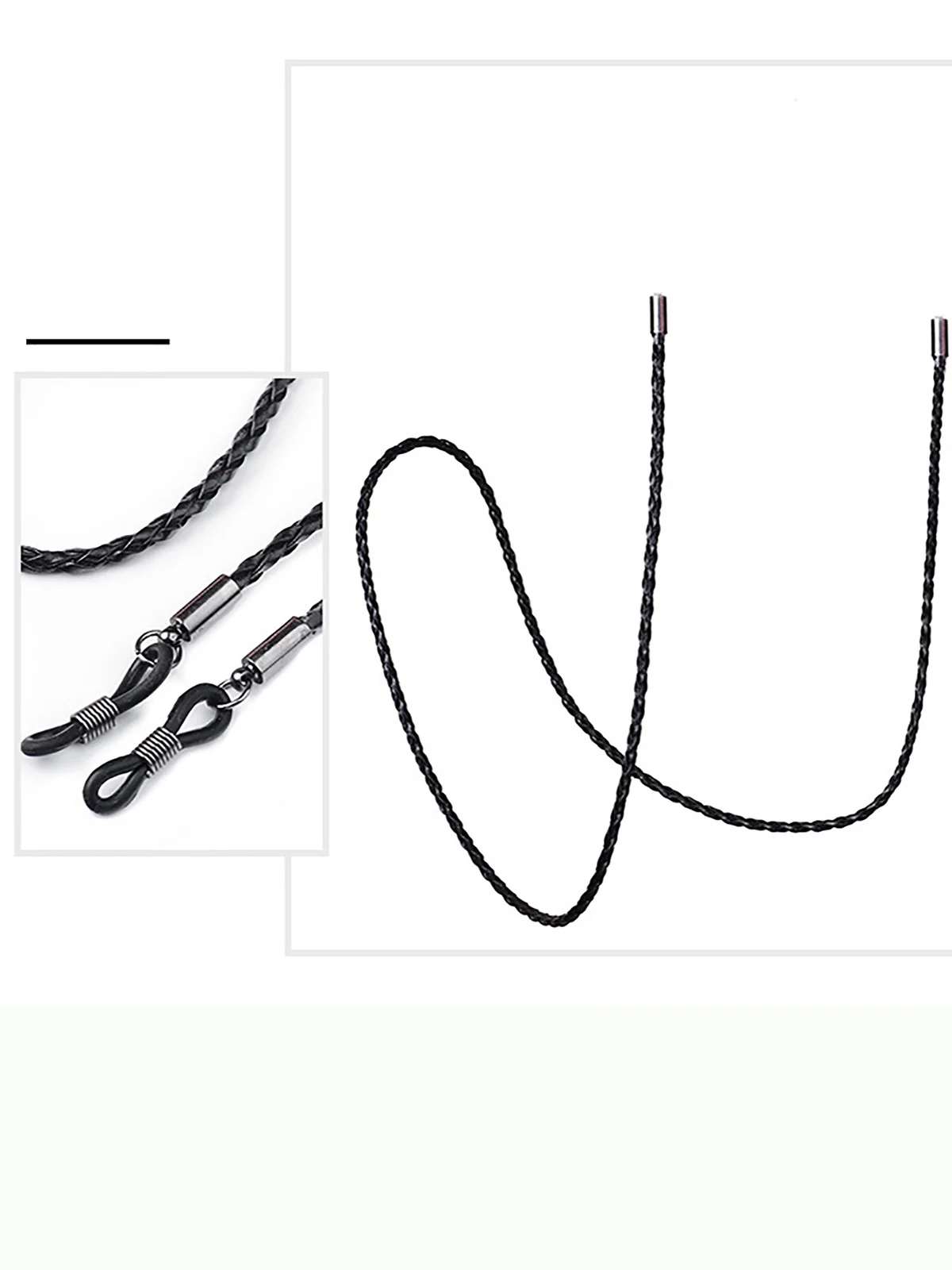 1pc Women Men Glasses Leather Rope Chain Woven Glasses Lace Up Outdoor Sports Non-slip Glasses Accessorie(11 Colors for Choose)