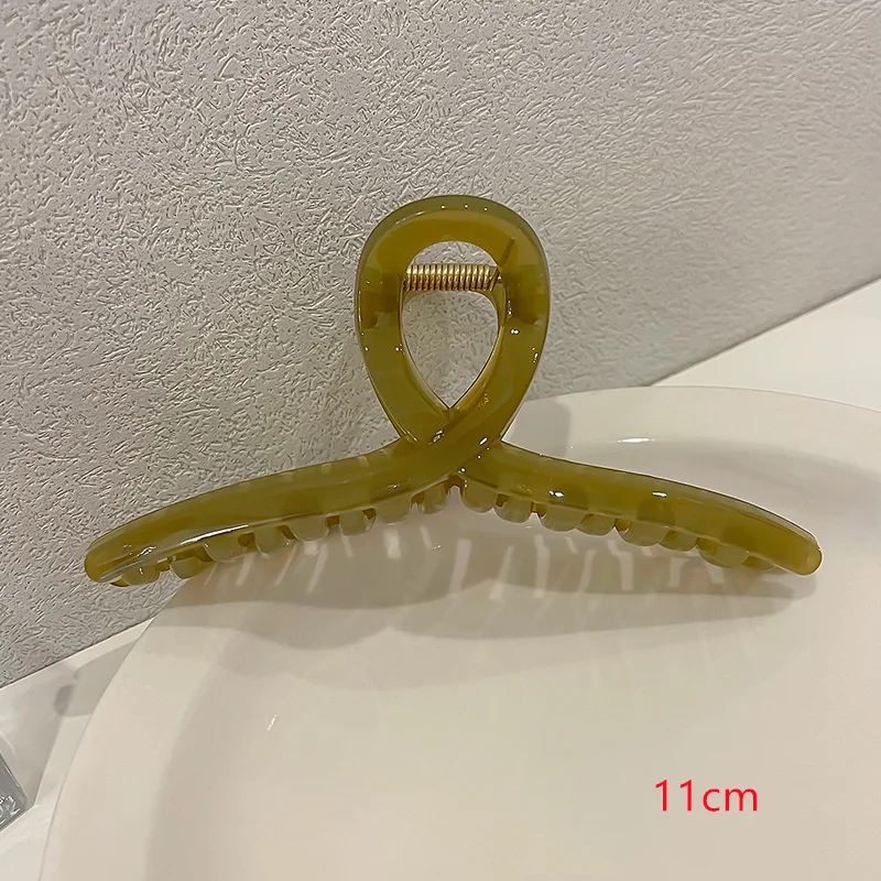 Plastic Transparent Large Size Hair Claw Fashion Ladies Hair Clips Women Hair Accessories Headwear Ponytail Hairpins Headwear