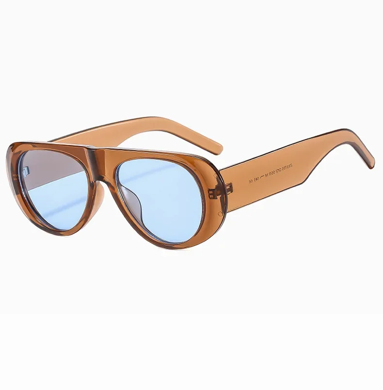 New Oval Sunglasses Women Men Cool Brand Designer Colorful Sun Glasses Female Male Plastic Big Frame Outdoor Eyewear