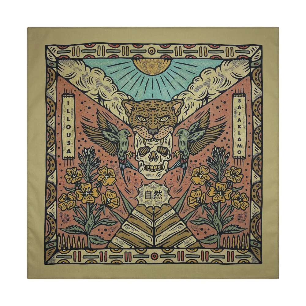 High Quality Skull Chimpanzees Print Cashew Hip Hop Cotton Square Bandana Scarf Riding Headband Paisley Gifts For Men Unisex