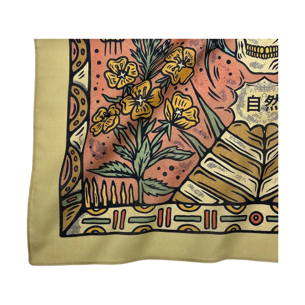 High Quality Skull Chimpanzees Print Cashew Hip Hop Cotton Square Bandana Scarf Riding Headband Paisley Gifts For Men Unisex