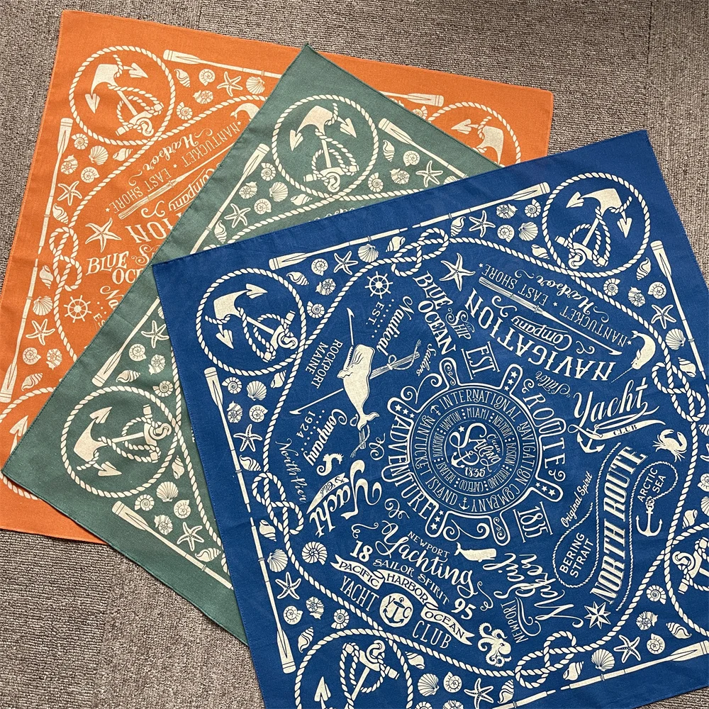 High Quality Skull Chimpanzees Print Cashew Hip Hop Cotton Square Bandana Scarf Riding Headband Paisley Gifts For Men Unisex
