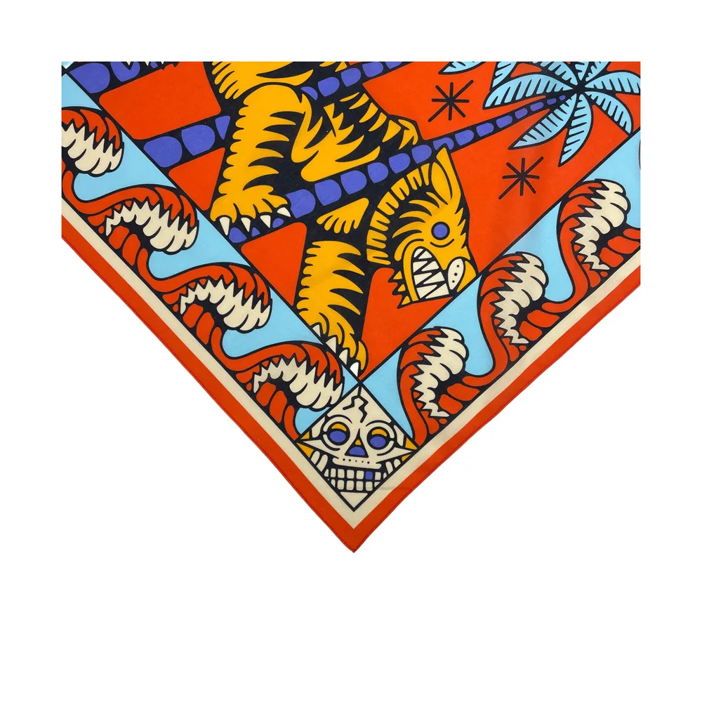 High Quality Skull Chimpanzees Print Cashew Hip Hop Cotton Square Bandana Scarf Riding Headband Paisley Gifts For Men Unisex