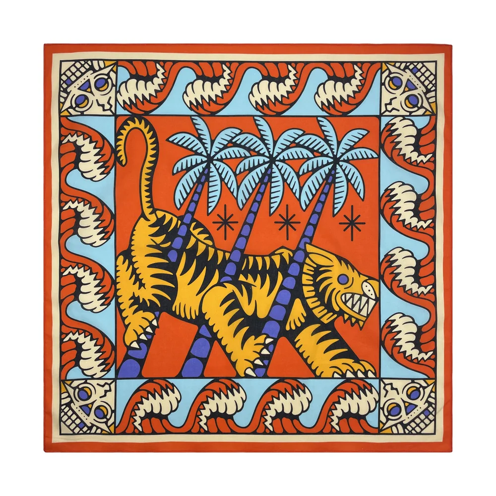 High Quality Skull Chimpanzees Print Cashew Hip Hop Cotton Square Bandana Scarf Riding Headband Paisley Gifts For Men Unisex