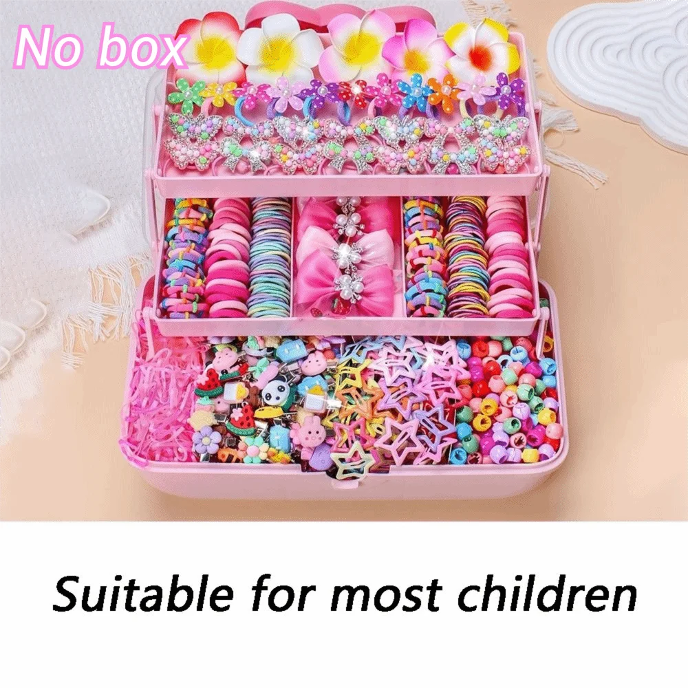 Bow High Elastic Hair Accessories Set No Hurt Hair Colorful Girls Hair Bands Kids Hair Accessories Princess Gift Set