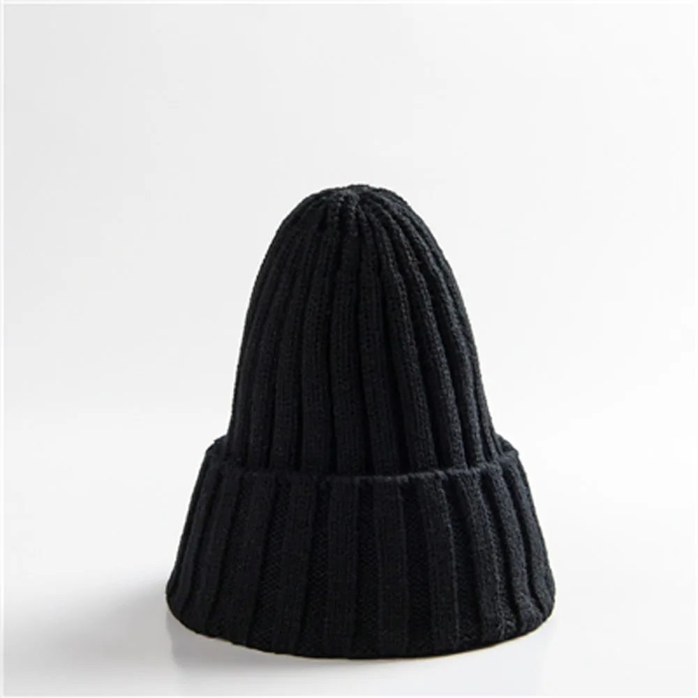 New Candy Colors Winter Women Knitted Hat Warm Soft Trendy Kpop Style Wool Beanie Elegant All-match Cap