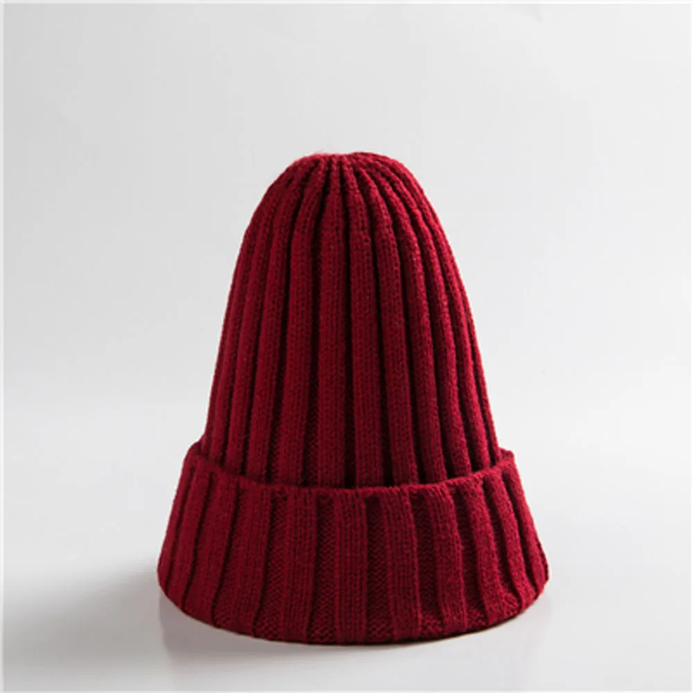 New Candy Colors Winter Women Knitted Hat Warm Soft Trendy Kpop Style Wool Beanie Elegant All-match Cap