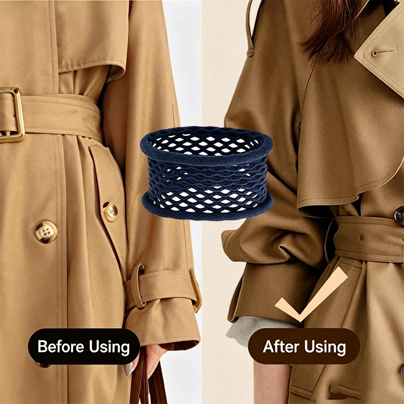 5Pcs Shirt Sleeve Holder, Elastic Mesh Sleeve Fixer Bands, Anti-slip Clip Arm Cuffs Strap Multi-Use Headband For Daily Use