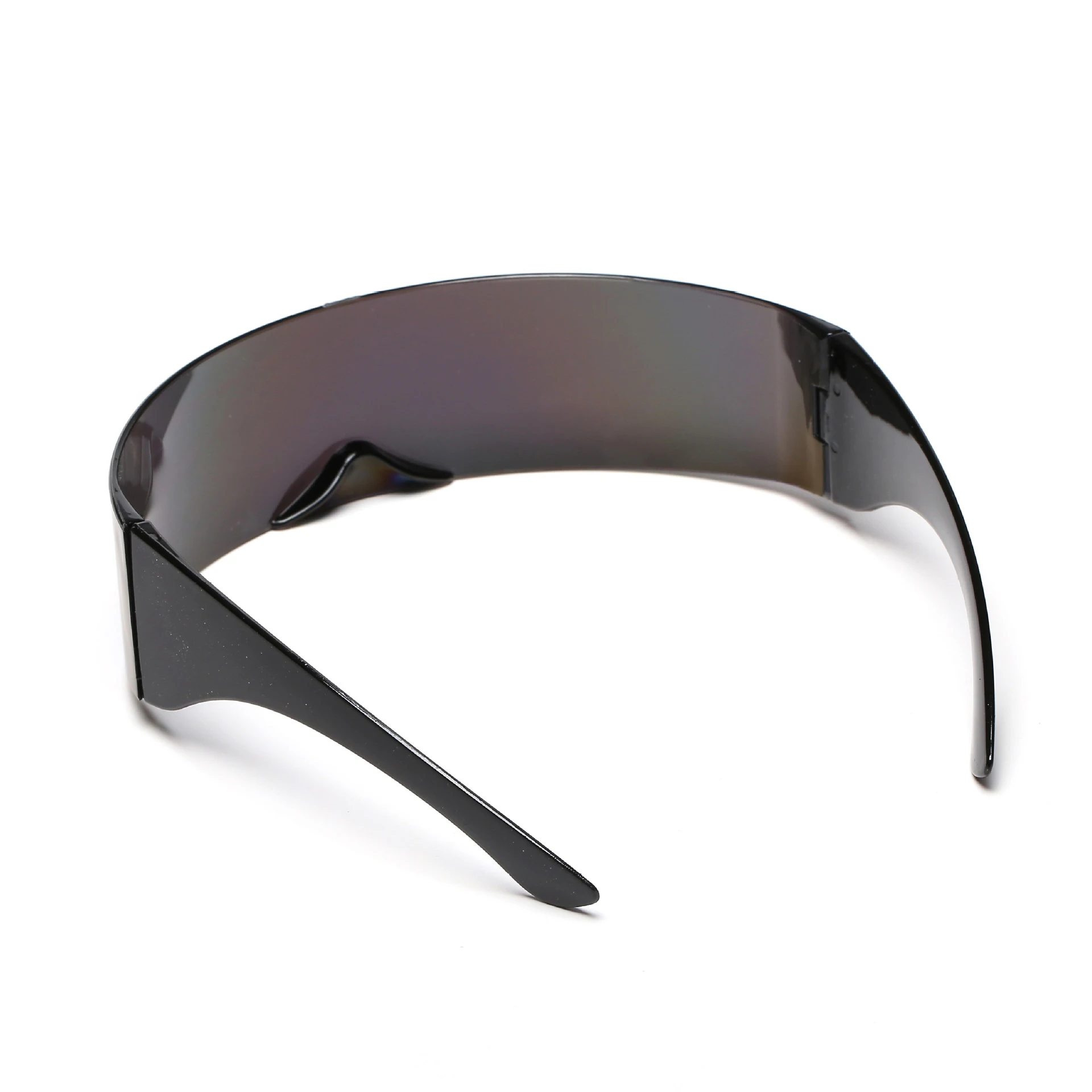 KLASSNUM Futuristic Narrow Cyclops Visor Sunglasses Women Men Laser Eyeglasses UV400 Mirrored Lens Costume Party Eyewear Glasses