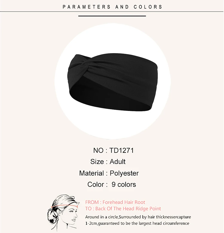 Women Cross Solid Color Hair Bands Girls Fashion Leopard Print Elastic Knitted Headbands Vintage Turban Make Hair Accessories