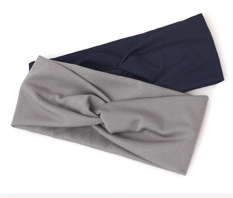 Women Cross Solid Color Hair Bands Girls Fashion Leopard Print Elastic Knitted Headbands Vintage Turban Make Hair Accessories