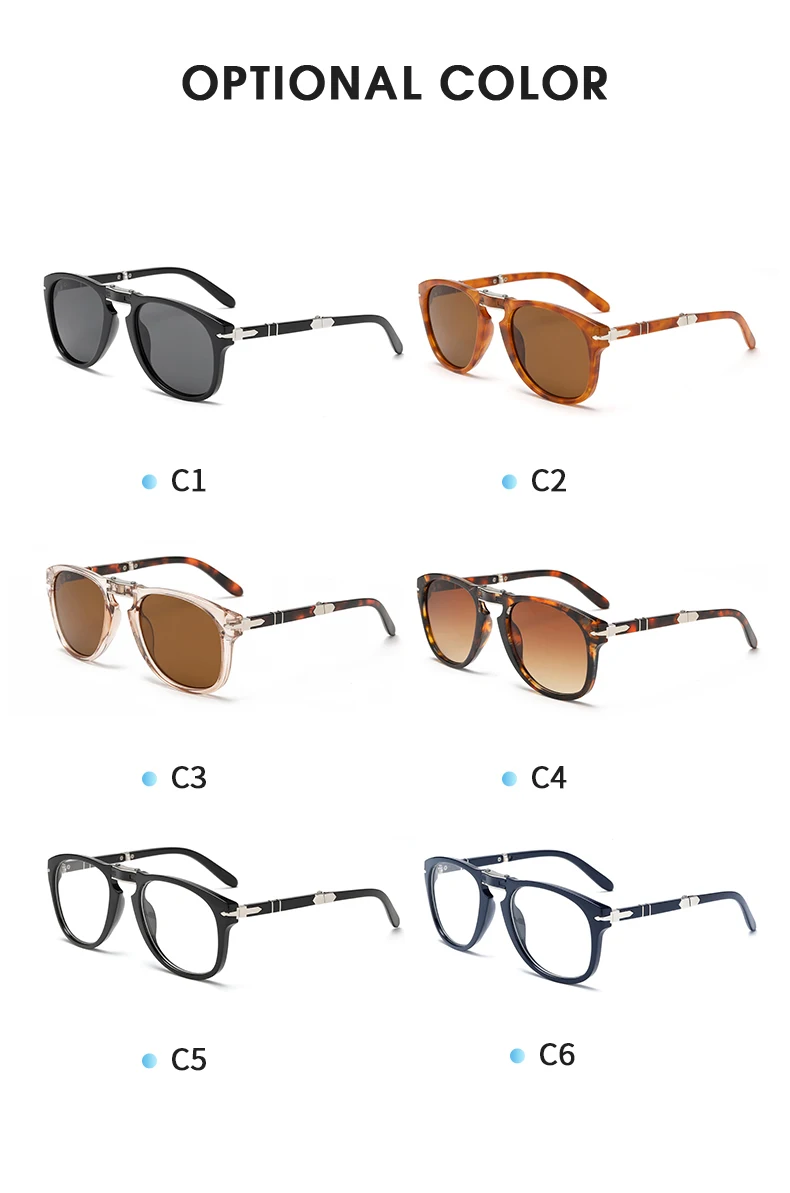 Popular Luxury Designer Folding Pilot Fashion Retro Extra-large Frame Women's Sunglasses UV400 High Quality