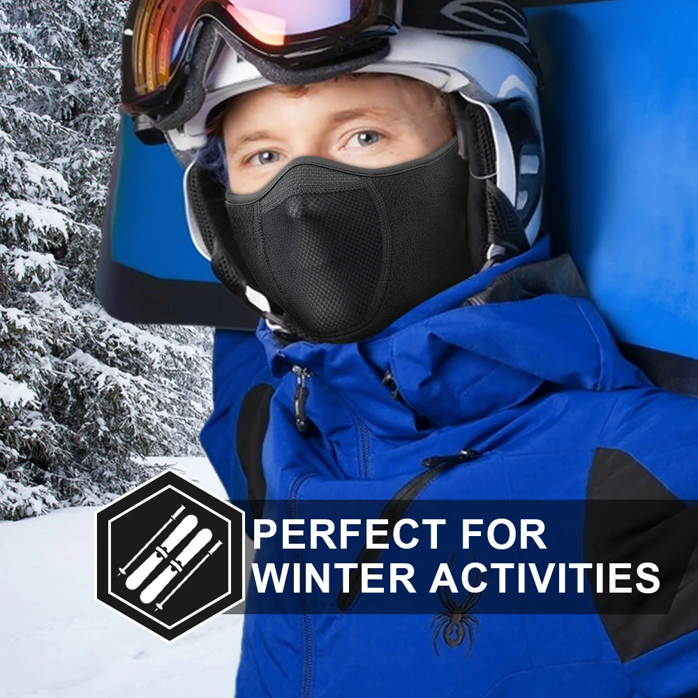 Outdoor face mask cycling antifreeze head cover winter skiing face protection warm ear mask fleece windproof face mask