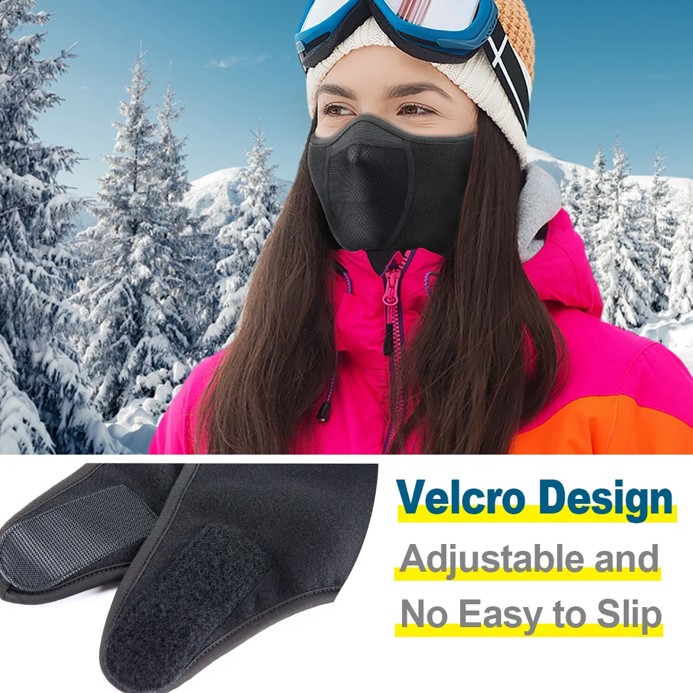 Outdoor face mask cycling antifreeze head cover winter skiing face protection warm ear mask fleece windproof face mask