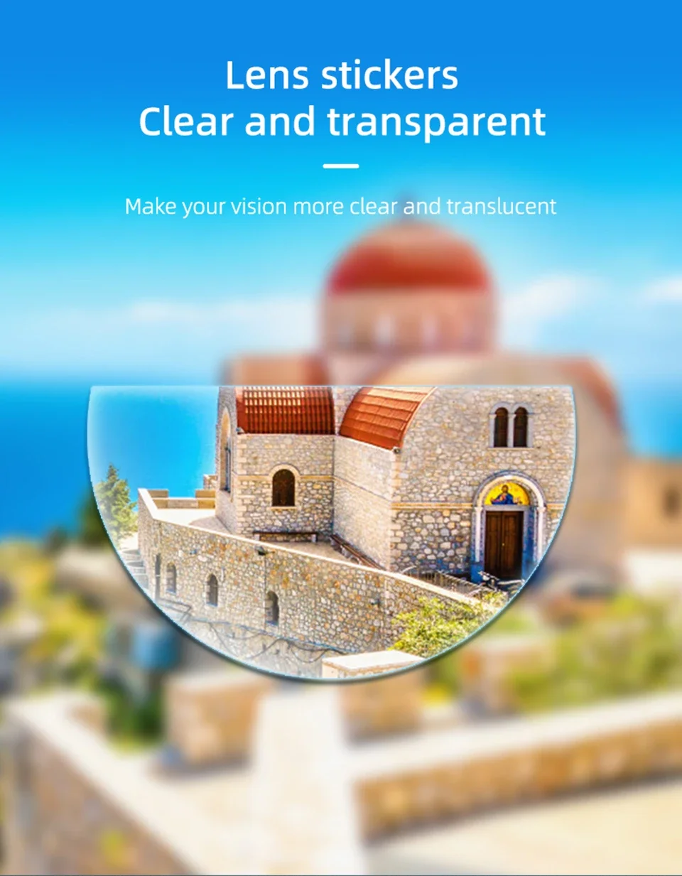 BEGREAT 2pcs Stick-on Reading Glasses Lens Liquid Silicone Bifocal Presbyopic Lenses Magnification Bifocal Lenses +100 to +600