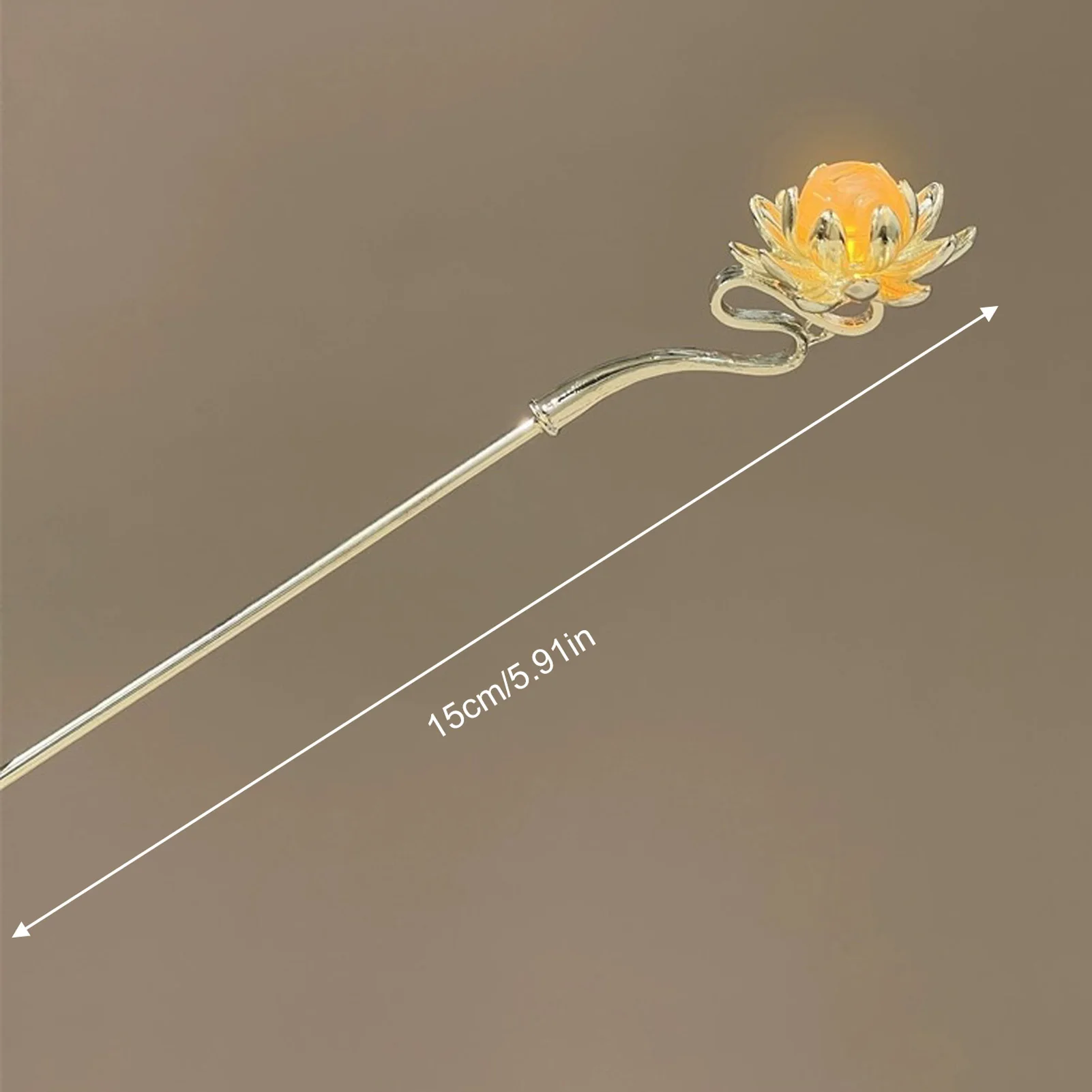 Luminous Flower Hairpin Women Creative Lotus Emit Light Lantern Tassel Hair Stick Vintage Chinese Style Fashion Hair Accessories