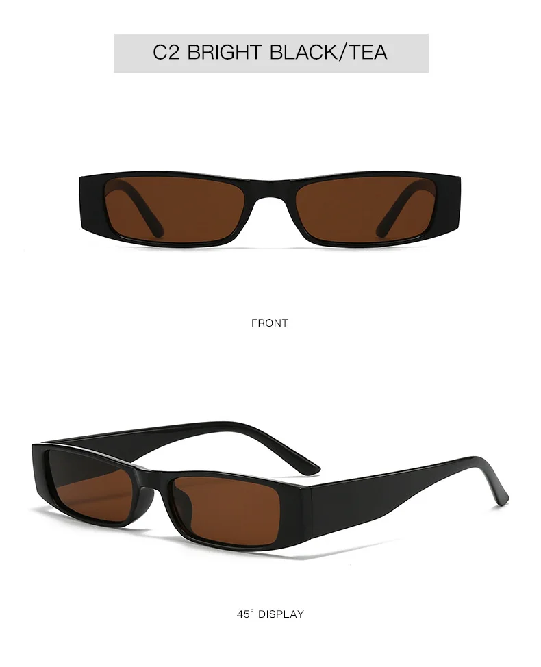 New Vintage Square Sunglasses Women Men Brand Rectangle Sun Glasses Female Oval Eyewear Sunglasses for Male Female Eyeglasses