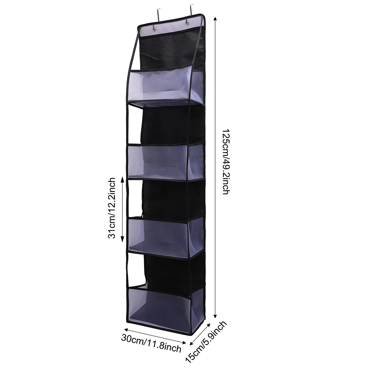 4/6-Tier Hanging Storage Bag Foldable Organizer Over-The-Door Holder For Hair Accessories Snacks Toys Clothes Storage Holder