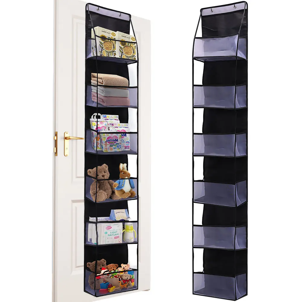 4/6-Tier Hanging Storage Bag Foldable Organizer Over-The-Door Holder For Hair Accessories Snacks Toys Clothes Storage Holder