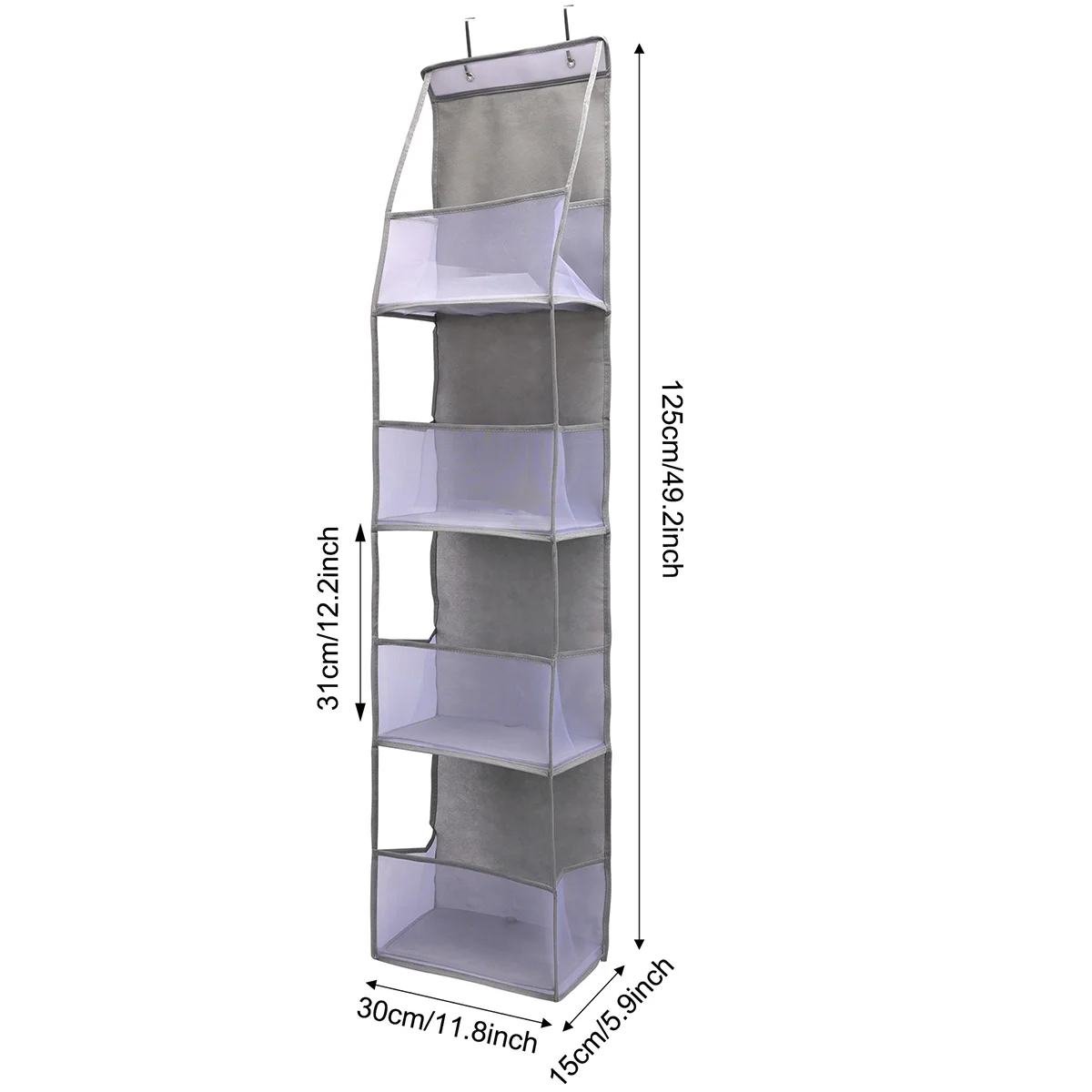 4/6-Tier Hanging Storage Bag Foldable Organizer Over-The-Door Holder For Hair Accessories Snacks Toys Clothes Storage Holder