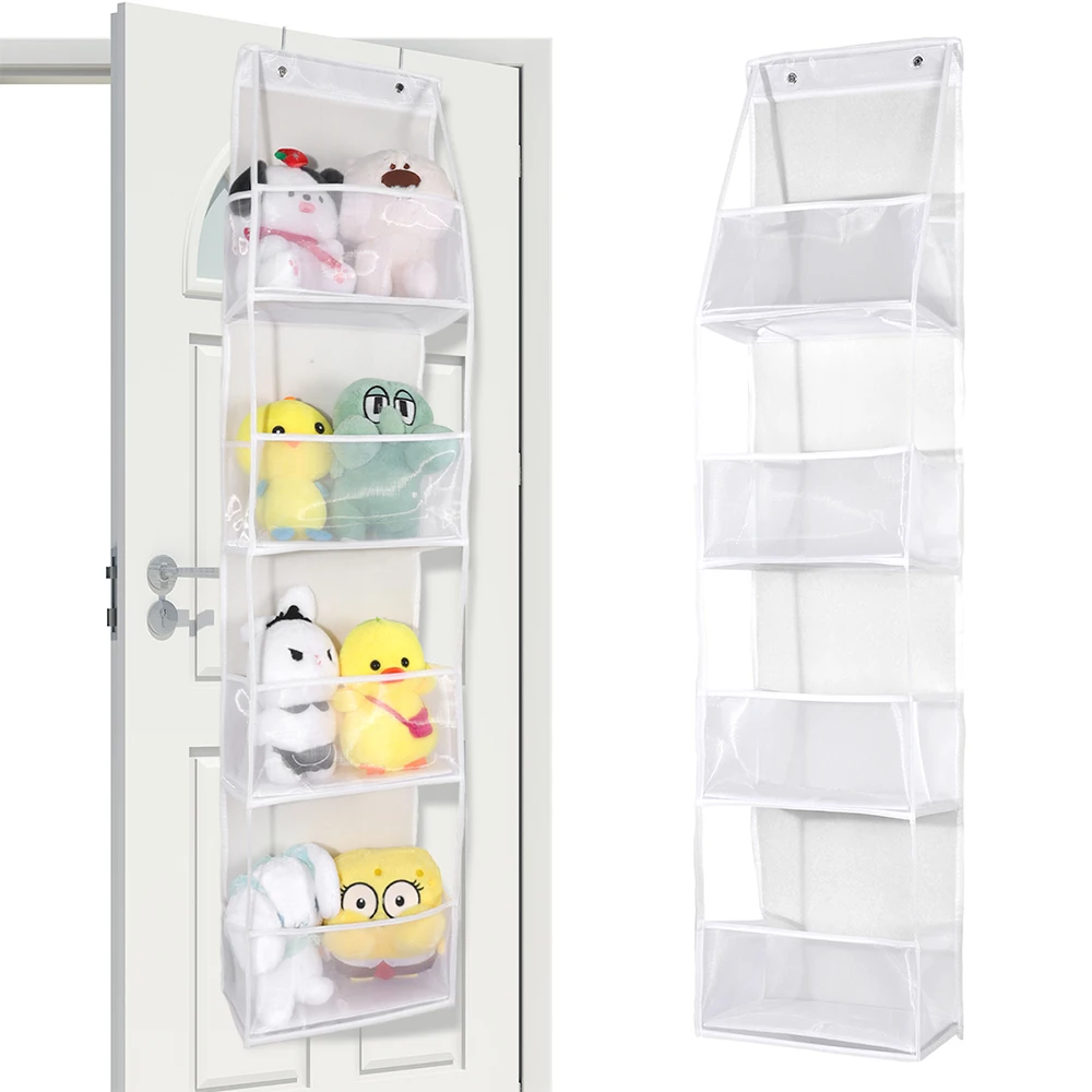 4/6-Tier Hanging Storage Bag Foldable Organizer Over-The-Door Holder For Hair Accessories Snacks Toys Clothes Storage Holder