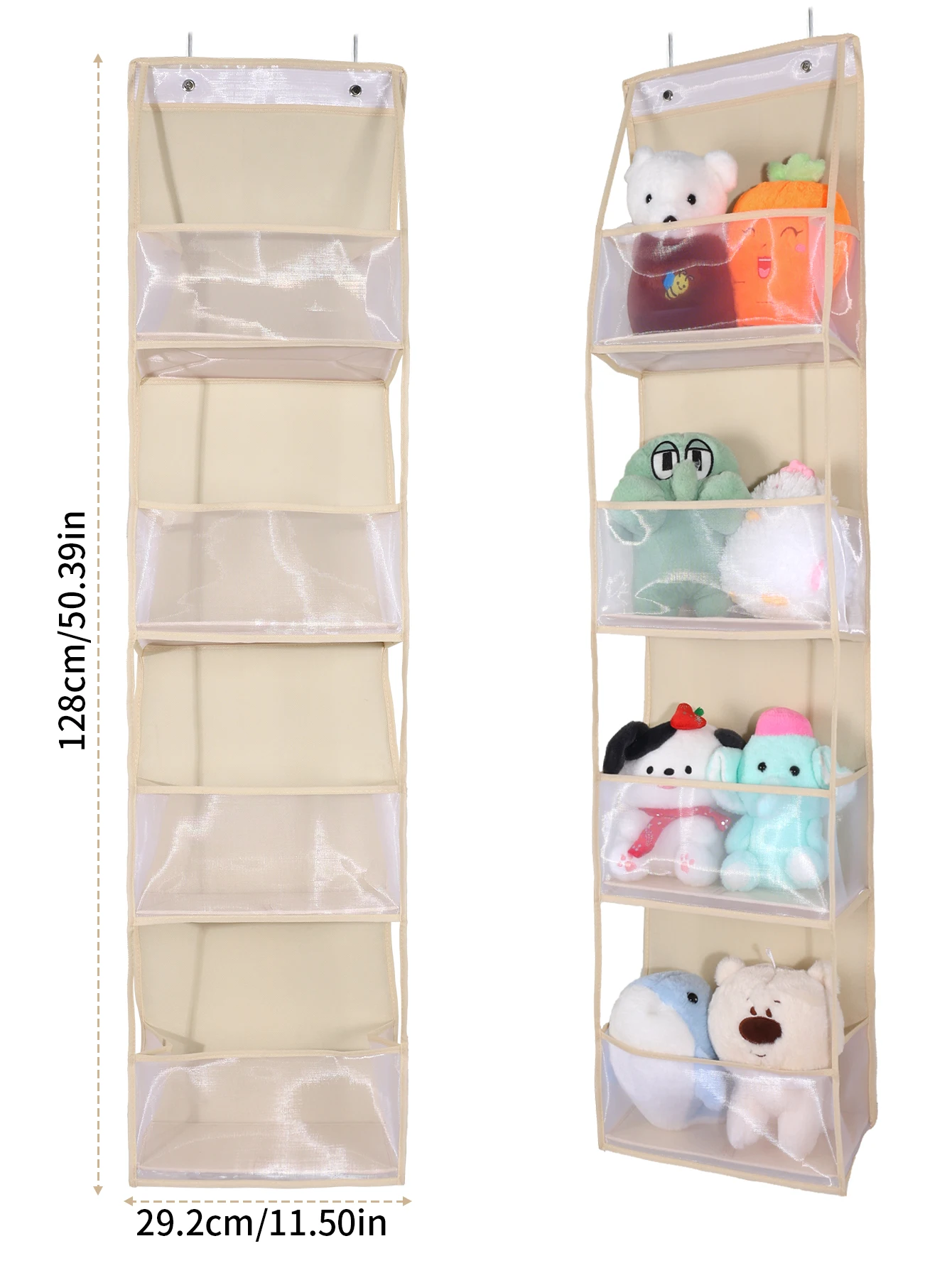 4/6-Tier Hanging Storage Bag Foldable Organizer Over-The-Door Holder For Hair Accessories Snacks Toys Clothes Storage Holder
